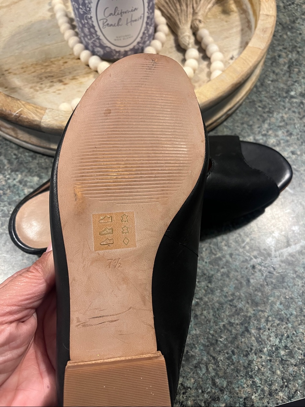 Madeleell Black Open-Toe Slide Mules - Picture 4 of 4